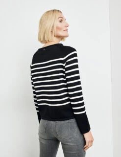 Gerry Weber Geringelter Pullover Aus Baumwolle -Gerry Weber Verkäufe geringelter pullover aus baumwolle 104