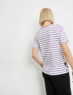 Gerry Weber Geringeltes Halbarmshirt Mit Steinchendekor -Gerry Weber Verkäufe geringeltes halbarmshirt mit steinchendekor 104