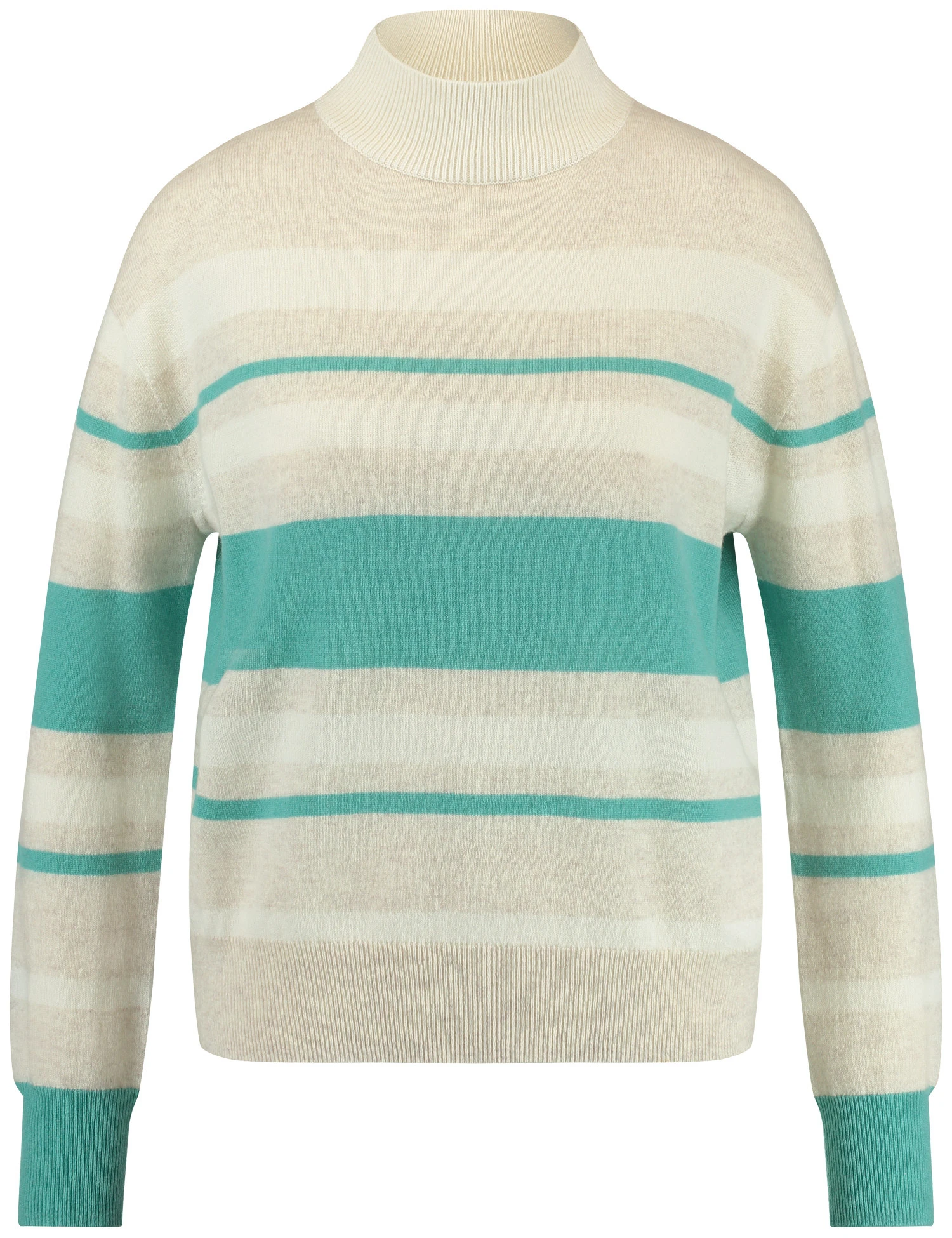 Gerry Weber Gestreifter Wollpullover Mit Turtleneck 4 Gerry Weber Gestreifter Wollpullover Mit Turtleneck – Bild 2