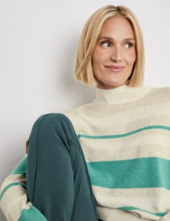 Gerry Weber Gestreifter Wollpullover Mit Turtleneck 12 Gerry Weber Gestreifter Wollpullover Mit Turtleneck -Gerry Weber Verkäufe gestreifter wollpullover mit turtleneck 100