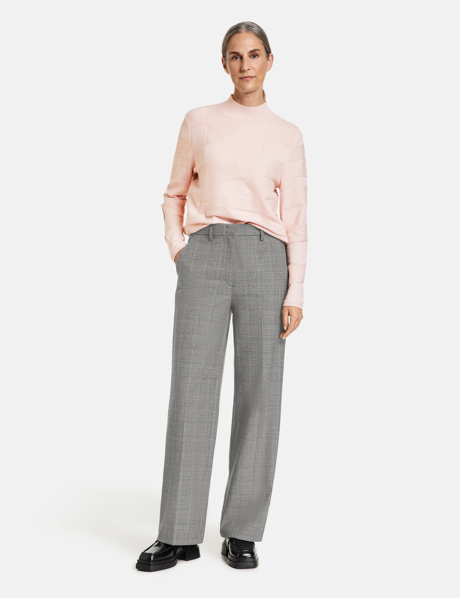 Gerry Weber Glencheck-Hose Mit Weitem Bein 9 Gerry Weber Glencheck-Hose Mit Weitem Bein – Bild 7