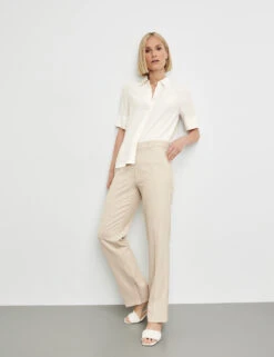 Gerry Weber Halbarmbluse Aus Viscose Crepe Mit Verdeckter Knopfleiste -Gerry Weber Verkäufe halbarmbluse aus viscose crepe mit verdeckter knopfleiste 102