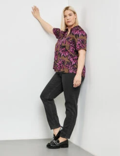 Halbarmbluse Mit Floral-Print -Gerry Weber Verkäufe halbarmbluse mit floral print 102