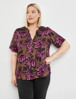 Halbarmbluse Mit Floral-Print
