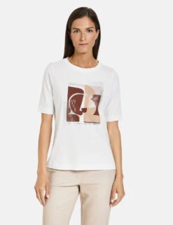 Gerry Weber Halbarmshirt Mit Frontprint Und Wording -Gerry Weber Verkäufe halbarmshirt mit frontprint und wording 01