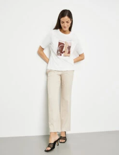 Gerry Weber Halbarmshirt Mit Frontprint Und Wording -Gerry Weber Verkäufe halbarmshirt mit frontprint und wording 102