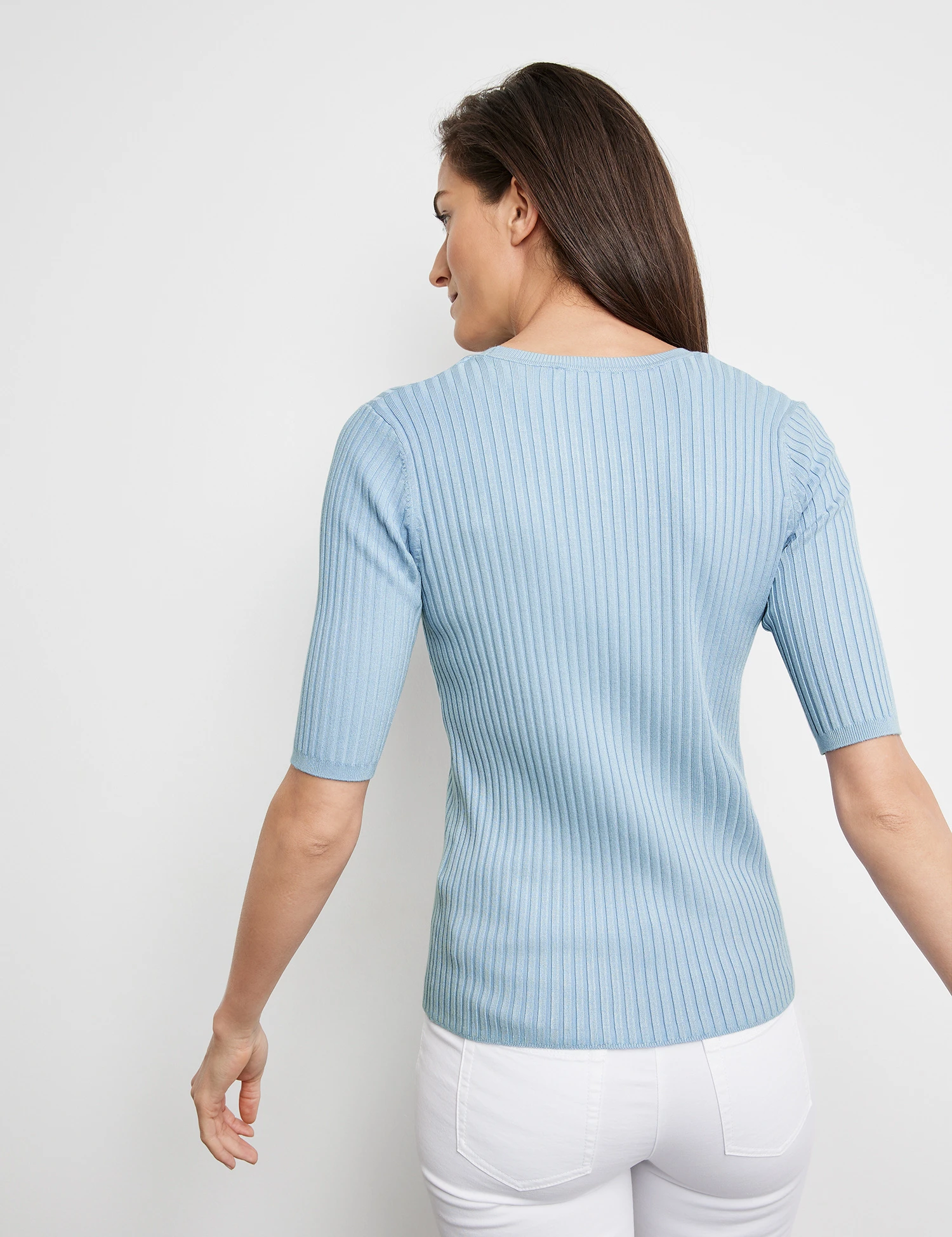 Gerry Weber Halbarmshirt Mit Rippstrick-Struktur 8 Gerry Weber Halbarmshirt Mit Rippstrick-Struktur – Bild 6