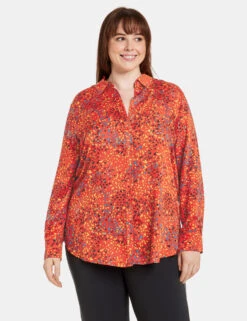 Hemdbluse Mit Allover-Print -Gerry Weber Verkäufe hemdbluse mit allover print 01