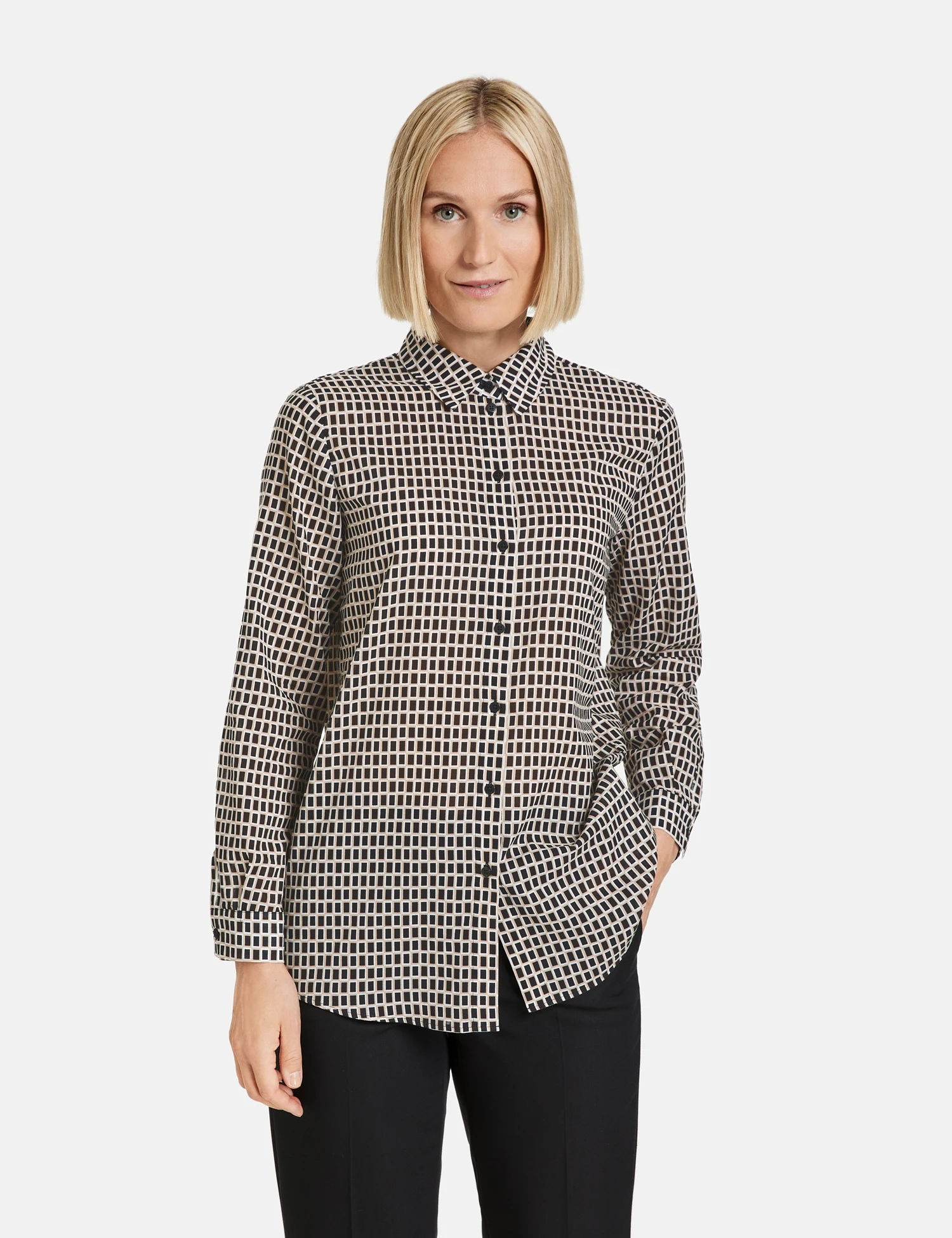 Gerry Weber Karierte Baumwollbluse 9 Gerry Weber Karierte Baumwollbluse – Bild 7