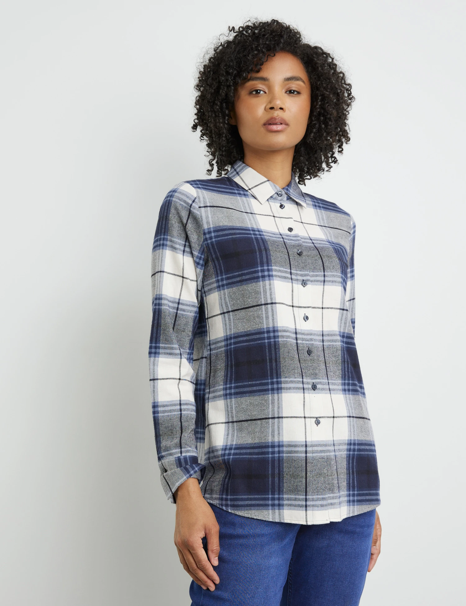 Taifun Karierte Hemdbluse Aus Baumwolle 3 Taifun Karierte Hemdbluse Aus Baumwolle