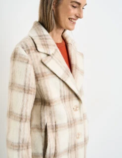 Gerry Weber Karierter Mantel Mit Wollanteil -Gerry Weber Verkäufe karierter mantel mit wollanteil 100