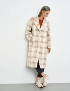 Gerry Weber Karierter Mantel Mit Wollanteil -Gerry Weber Verkäufe karierter mantel mit wollanteil 102