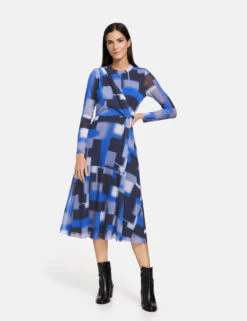 Gerry Weber Kleid Aus Mesh Mit Semitransparenten Ärmeln -Gerry Weber Verkäufe kleid aus mesh mit semitransparenten aermeln 01