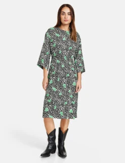 Taifun Kniebedeckendes Kleid Mit Print -Gerry Weber Verkäufe kniebedeckendes kleid mit print 01