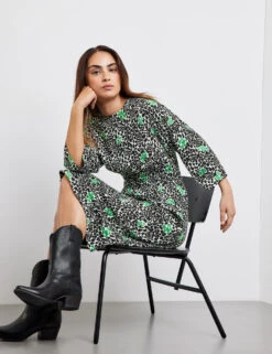 Taifun Kniebedeckendes Kleid Mit Print -Gerry Weber Verkäufe kniebedeckendes kleid mit print 102