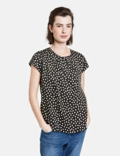 Taifun Kurzarmbluse Mit Allover-Print 15 Taifun Kurzarmbluse Mit Allover-Print -Gerry Weber Verkäufe kurzarmbluse mit allover print 01