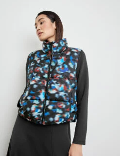 Taifun Kurze Steppweste Mit Stehkragen