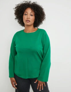 Langaramshirt Aus Interlock-Jersey