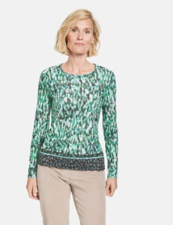Gerry Weber Langarmshirt Mit Ausbrenner-Qualität -Gerry Weber Verkäufe langarmshirt mit ausbrenner qualitaet 01