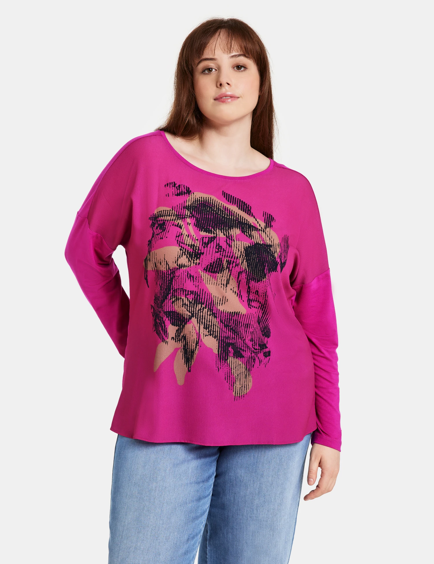 Langarmshirt Mit Material-Mix 9 Langarmshirt Mit Material-Mix – Bild 7