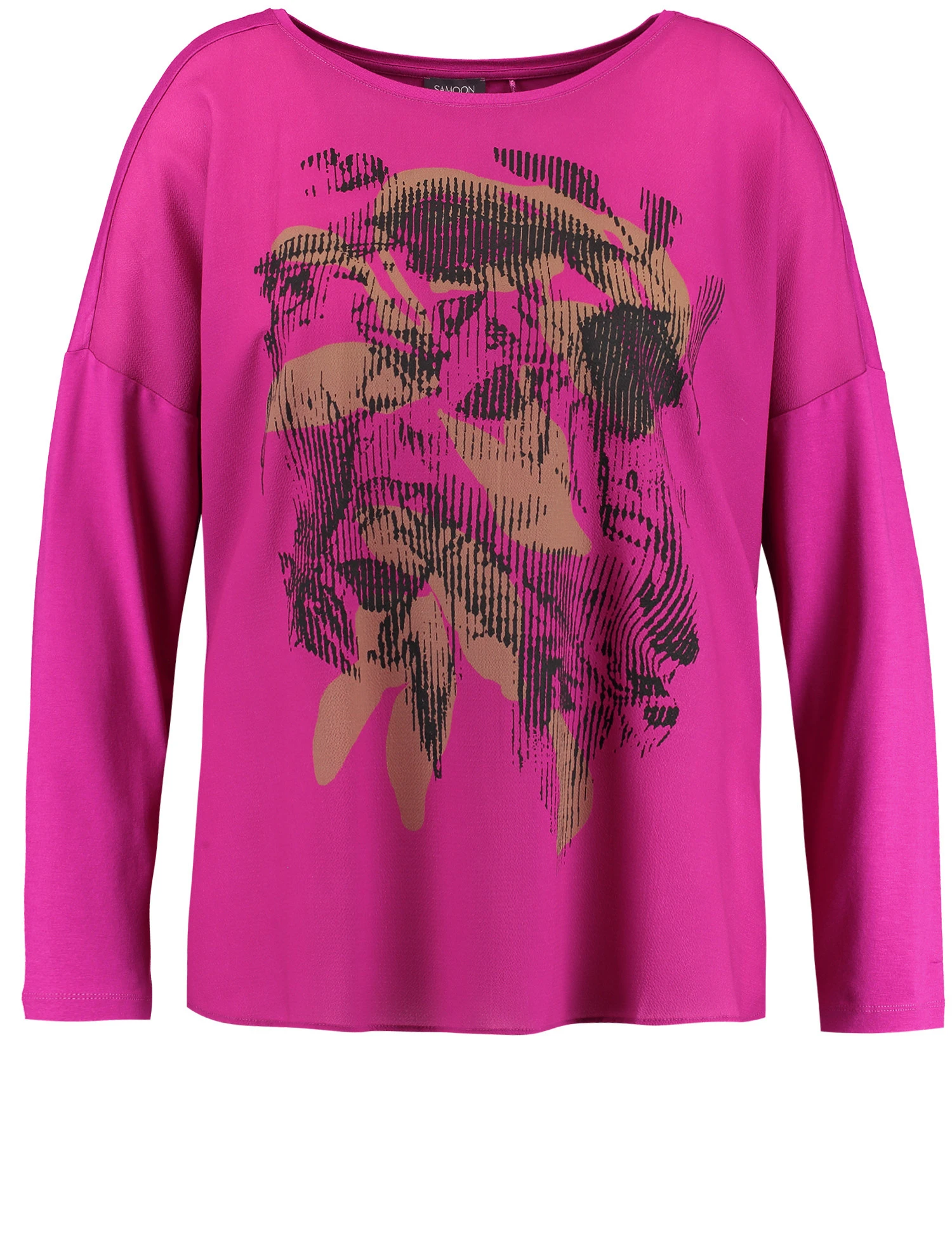 Langarmshirt Mit Material-Mix 4 Langarmshirt Mit Material-Mix – Bild 2