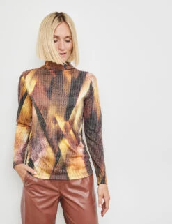 Gerry Weber Langarmshirt Mit Turtleneck Und Ausbrenner-Qualität