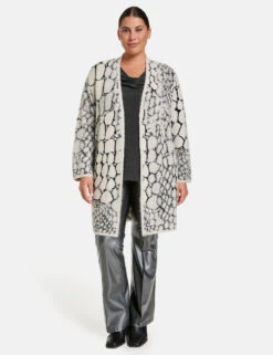 Lange Strickjacke Mit Jacquardmuster -Gerry Weber Verkäufe lange strickjacke mit jacquardmuster 01