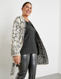 Lange Strickjacke Mit Jacquardmuster -Gerry Weber Verkäufe lange strickjacke mit jacquardmuster 102