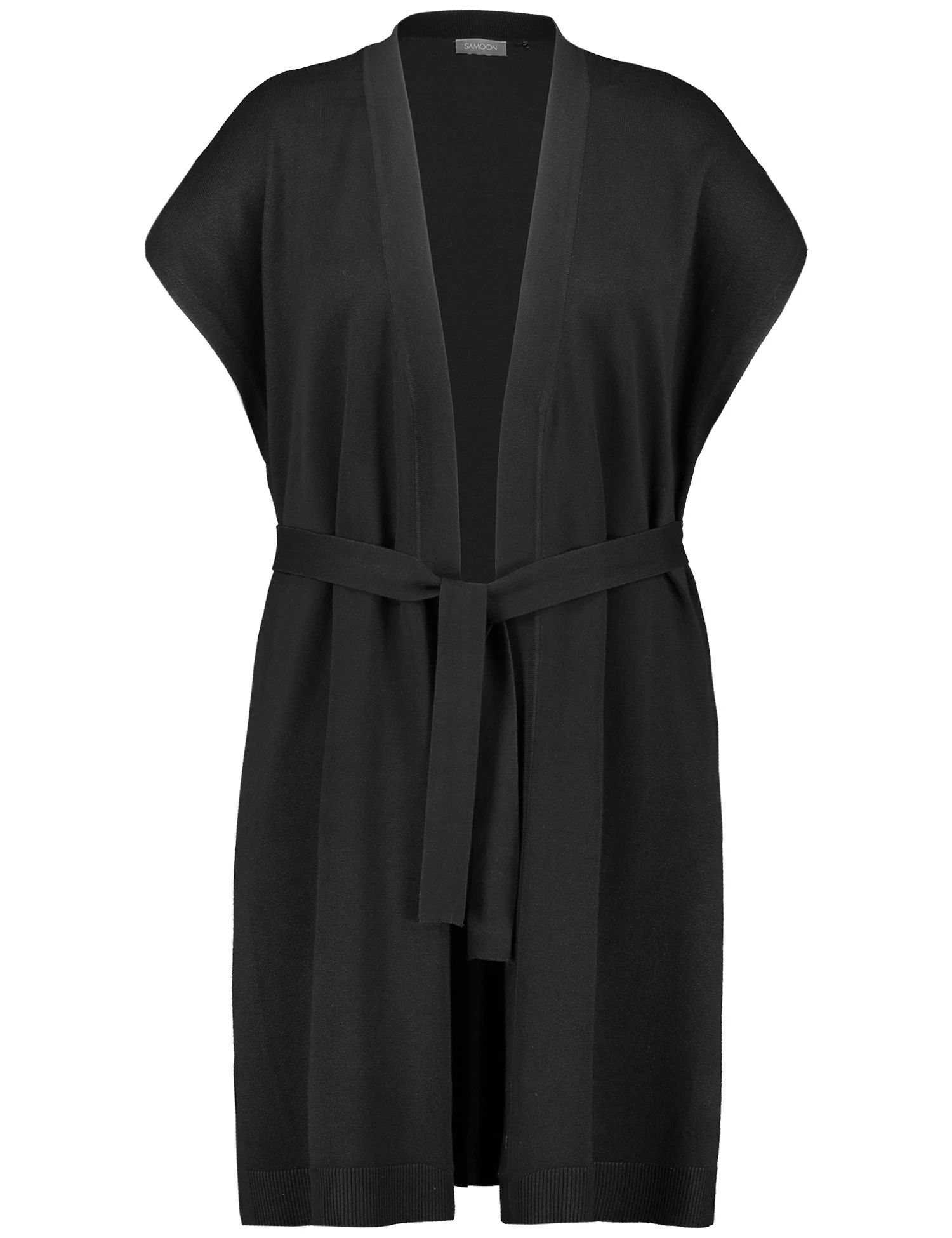 Lange Strickweste Mit Bindegürtel 4 Lange Strickweste Mit Bindegürtel – Bild 2