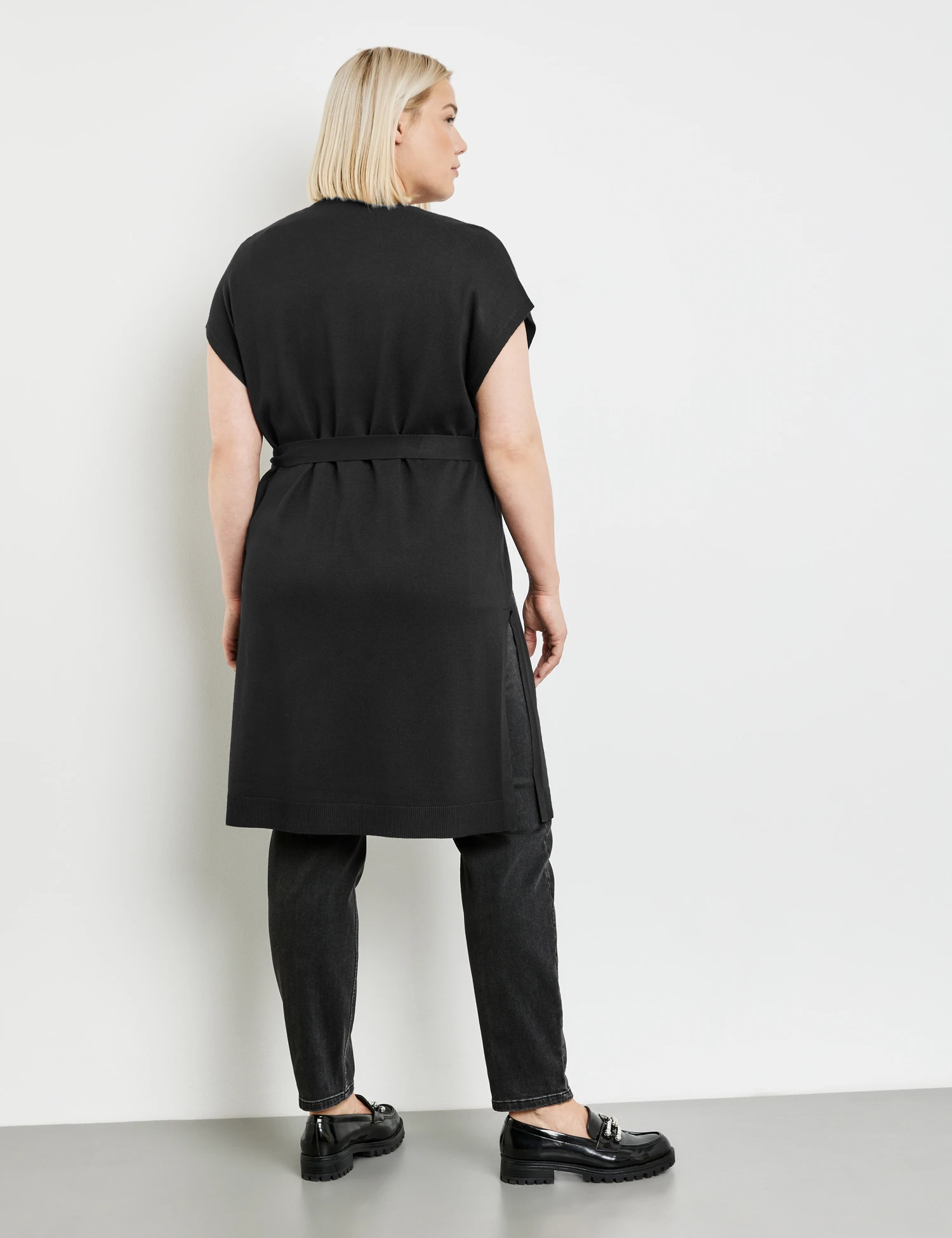 Lange Strickweste Mit Bindegürtel 8 Lange Strickweste Mit Bindegürtel – Bild 6