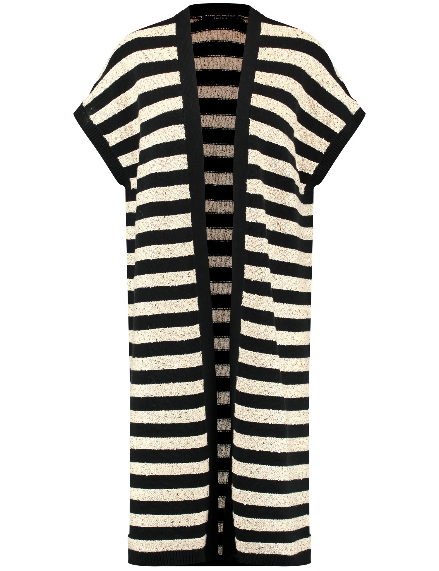 Taifun Lange Strickweste Mit Pailletten-Dekor 4 Taifun Lange Strickweste Mit Pailletten-Dekor – Bild 2