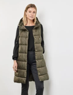 Gerry Weber Lange Weste Mit Daunenfeeling