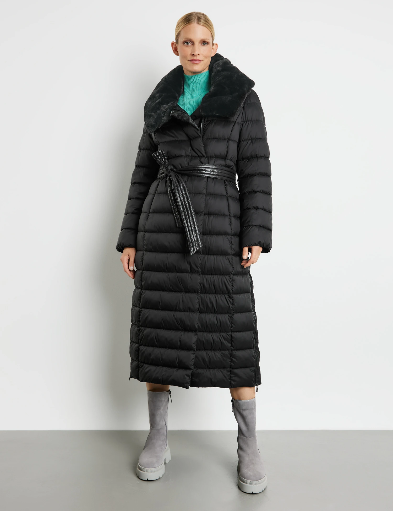 Gerry Weber Langer Wattierter Mantel Mit Seitenzippern 3 Gerry Weber Langer Wattierter Mantel Mit Seitenzippern