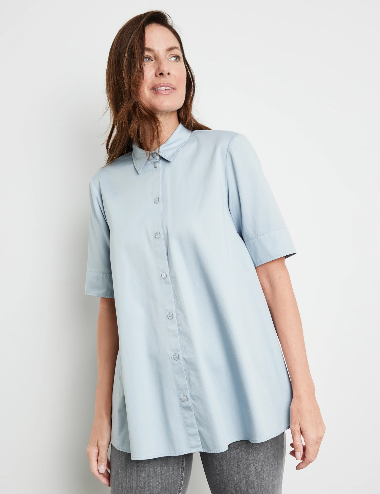 Gerry Weber Leicht Ausgestellte Halbarmbluse Mit Kellerfalte 3 Gerry Weber Leicht Ausgestellte Halbarmbluse Mit Kellerfalte