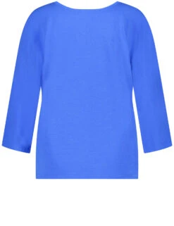 Gerry Weber Leicht Glänzendes 3/4 Arm Shirt Mit Material-Patch -Gerry Weber Verkäufe leicht glaenzendes 34 arm shirt mit material patch 03