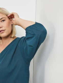 Leichte Baumwollbluse Mit 3/4 Ärmeln -Gerry Weber Verkäufe leichte baumwollbluse mit 34 aermeln 100