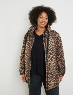 Leo-Steppjacke Mit Abnehmbaren Ärmeln