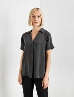 Gerry Weber Locker Fallende Bluse Mit Kragen