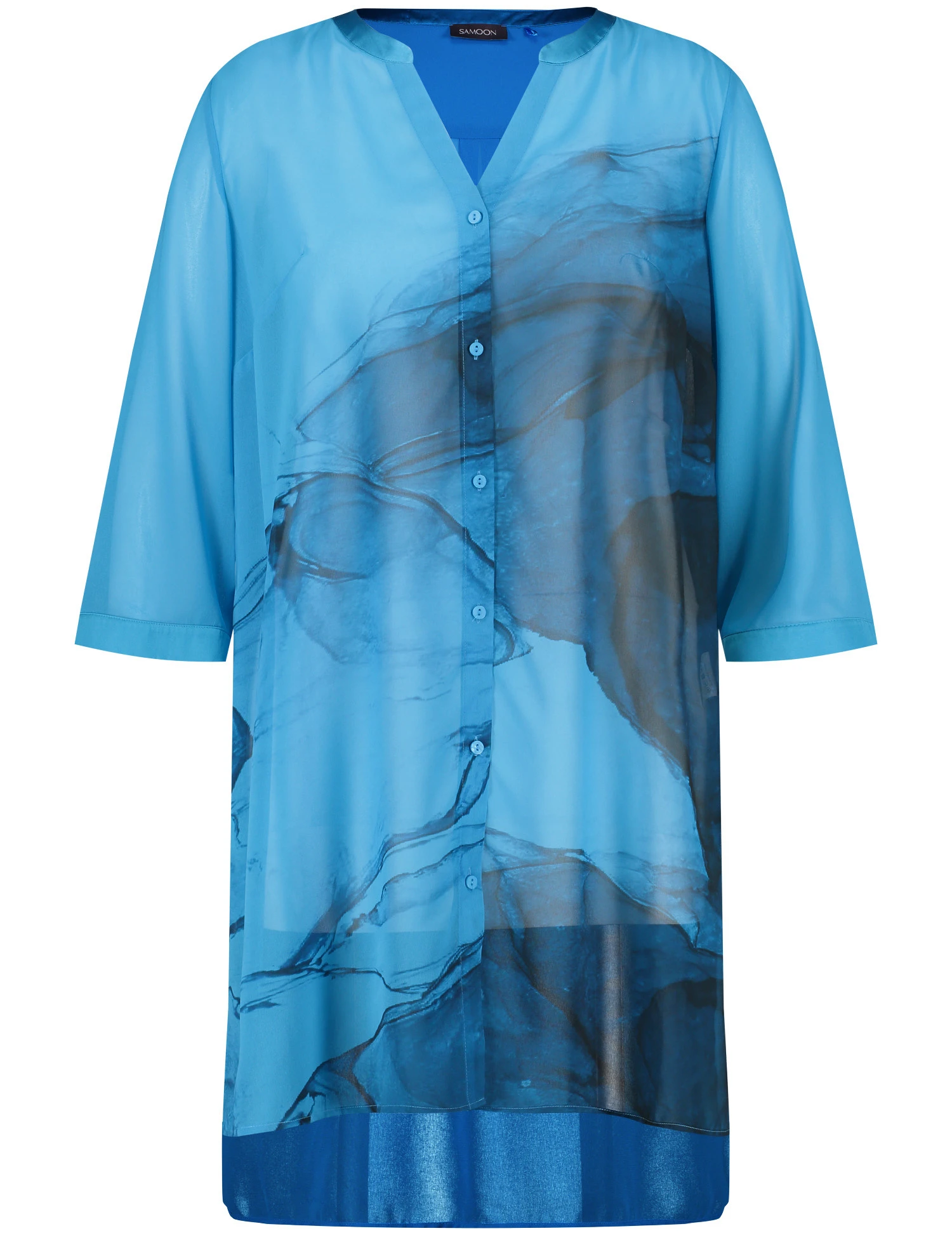 Longbluse Mit 3/4 Arm 4 Longbluse Mit 3/4 Arm – Bild 2