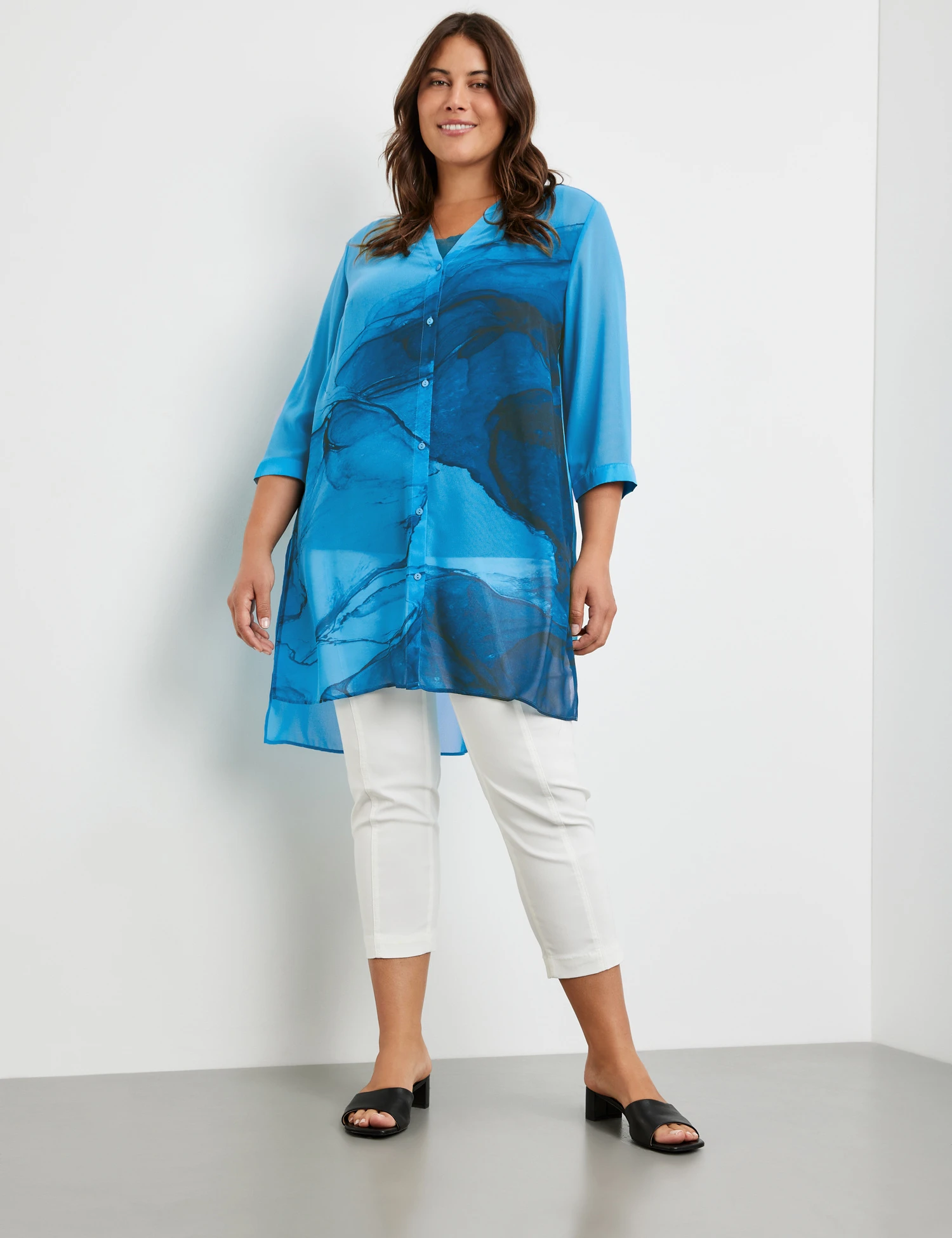 Longbluse Mit 3/4 Arm 3 Longbluse Mit 3/4 Arm