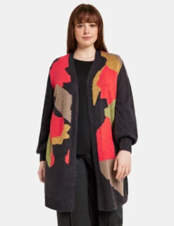 Longjacke Aus Intarsien-Strick -Gerry Weber Verkäufe longjacke aus intarsien strick 01