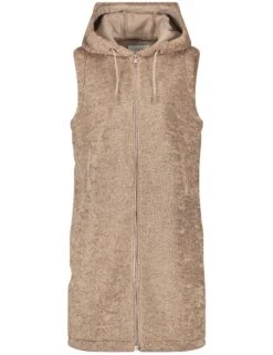 Gerry Weber Verkäufe -Gerry Weber Verkäufe longweste mit kapuze und material patch 02