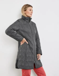 Gerry Weber Mantel Mit Rautenmuster Und Taillen-Tunnelband -Gerry Weber Verkäufe mantel mit rautenmuster und taillen tunnelband 102