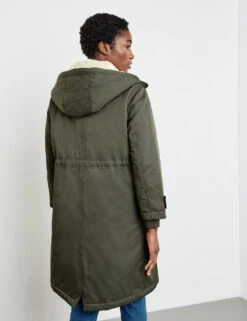 Gerry Weber Mantel Mit Taillen-Tunnelband Und Kunstfell-Besatz -Gerry Weber Verkäufe mantel mit taillen tunnelband und kunstfell besatz 104