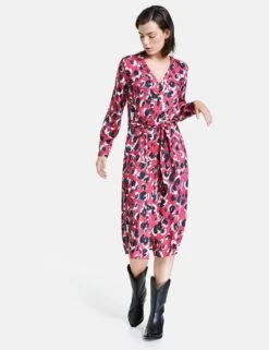 Taifun Midikleid Mit Bindegürtel -Gerry Weber Verkäufe midikleid mit bindeguertel 01