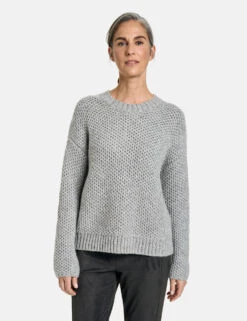 Gerry Weber Modischer Pullover Mit Strick-Mix -Gerry Weber Verkäufe modischer pullover mit strick mix 01