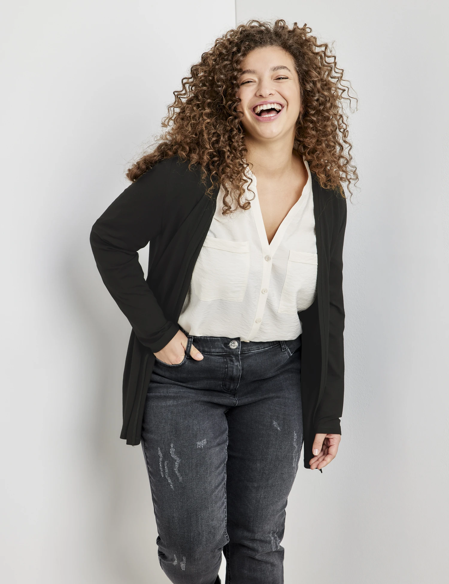 Offene Shirtjacke 3 Offene Shirtjacke