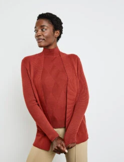 Gerry Weber Offene Strickjacke Mit Dezenter Rauten-Struktur