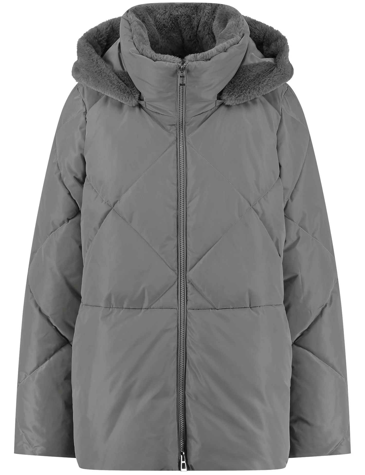 Gerry Weber Outdoorjacke Mit Fake-Fur-Details Und 2-Wege-Reißverschluss 4 Gerry Weber Outdoorjacke Mit Fake-Fur-Details Und 2-Wege-Reißverschluss – Bild 2