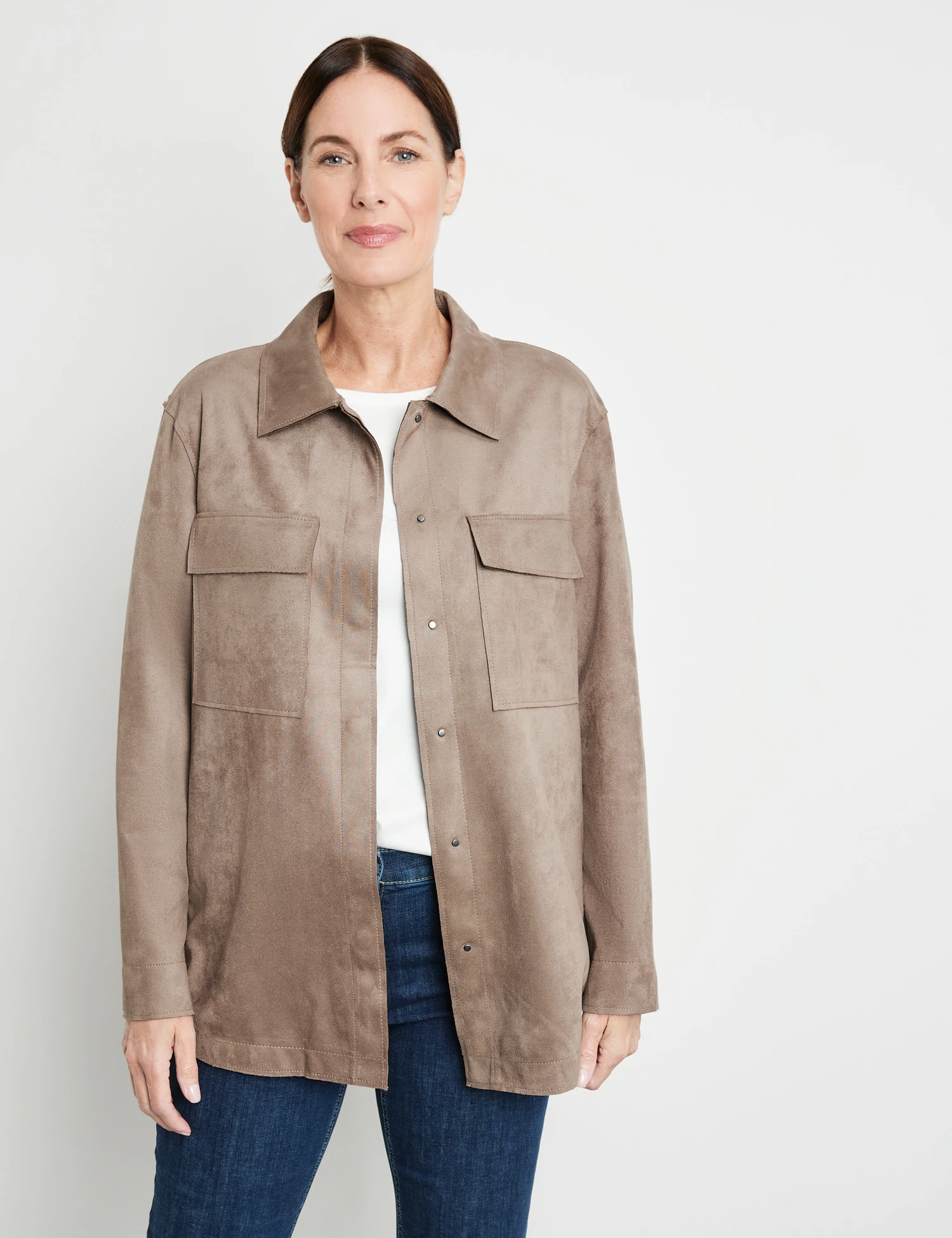 Gerry Weber Overshirt In Verloursleder-Optik 3 Gerry Weber Overshirt In Verloursleder-Optik